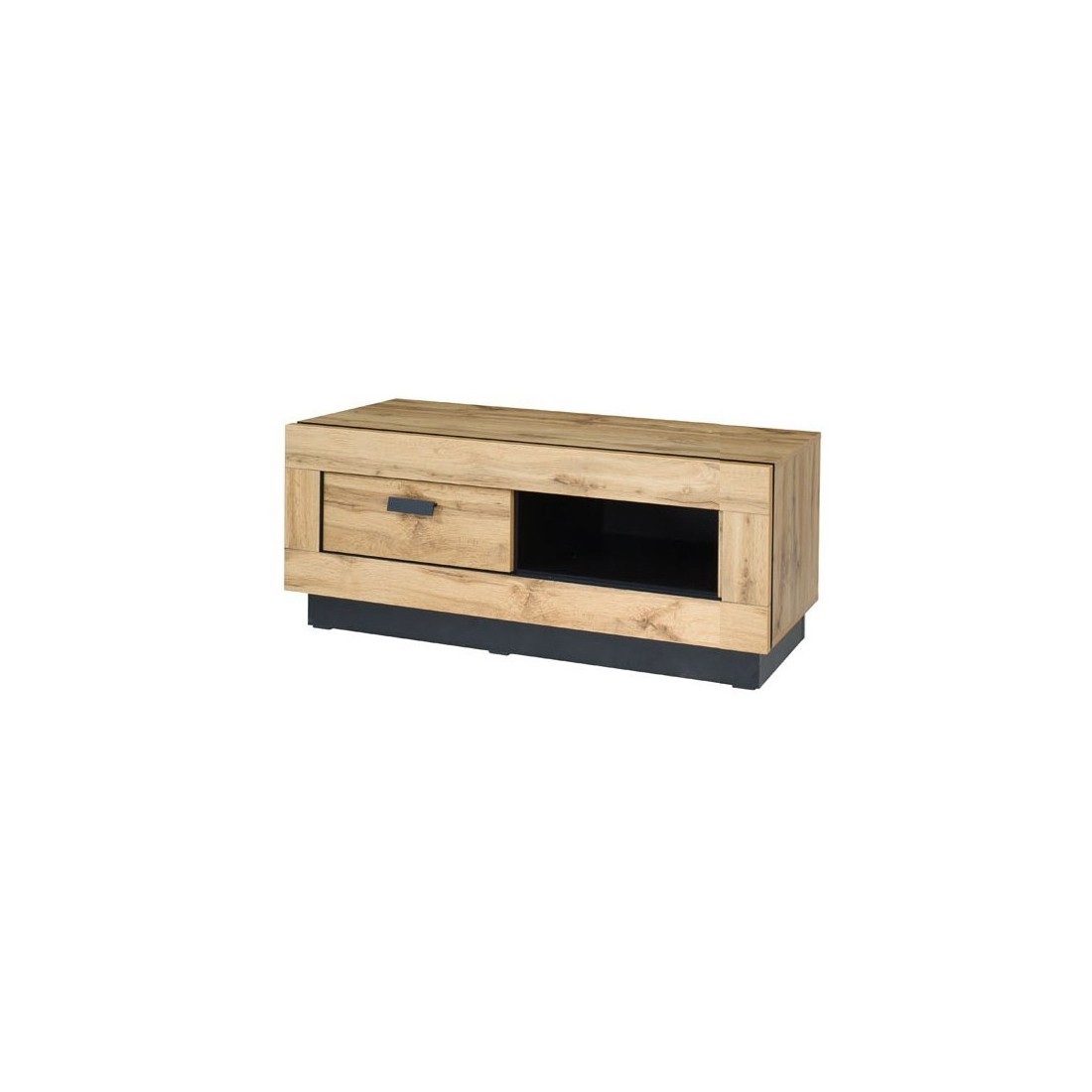 MEUBLE TV - MEUBLE HI-FI MALAGA petit modèle. Idéal pour votre salon. Look moderne et tendance type industriel, bois et métal.