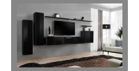 Ensemble de meubles de salon collection SWITCH I design, coloris noir brillant.