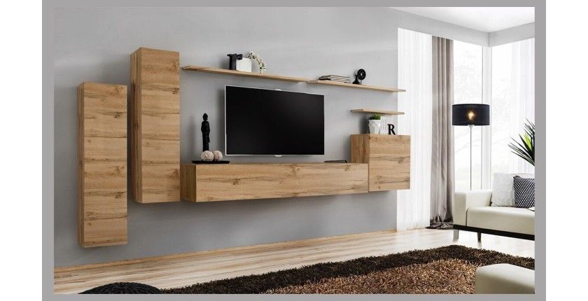 Ensemble de meubles de salon collection SWITCH I design, coloris chêne Wotan.