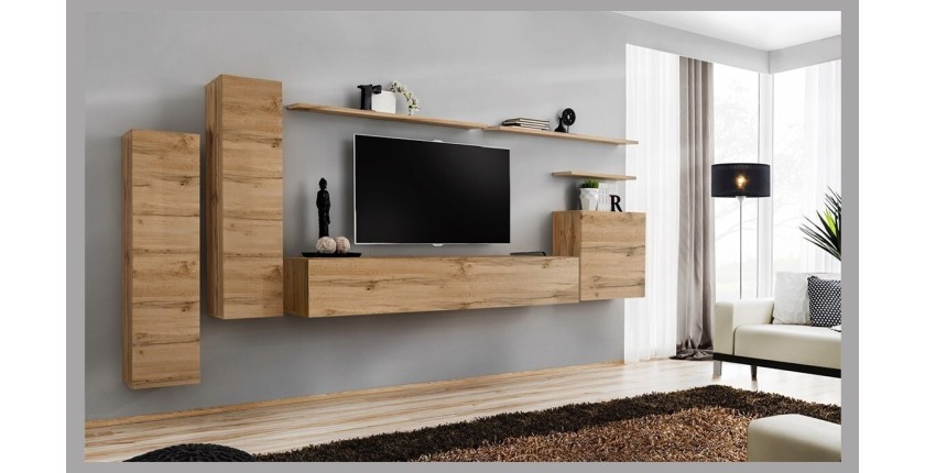 Ensemble de meubles de salon collection SWITCH I design, coloris chêne Wotan.