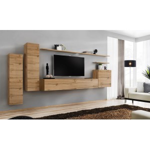 Ensemble de meubles de salon collection SWITCH I design, coloris chêne Wotan.