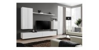 Ensemble de meubles de salon collection SWITCH II design, coloris blanc brillant.