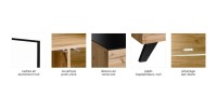 Meuble tv TINO. Idéal pour votre salon. Look tendance type industriel, bois, verre et métal.