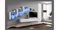 Ensemble meubles de salon SWITCH XX design, coloris blanc brillant.