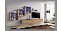 Ensemble meubles de salon SWITCH XX design, coloris chêne Wotan.