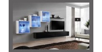 Ensemble meubles de salon SWITCH XX design, coloris noir et blanc brillant.