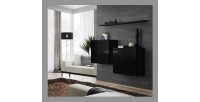 Ensemble meubles de salon SWITCH SBI design, coloris noir brillant.