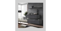Ensemble meubles de salon SWITCH SBII design, coloris gris brillant.