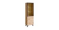 VITRINE - ARGENTIER - VAISSELIER petit modèle TINO + LED. Meuble déco type scandinave, design pour votre salon.