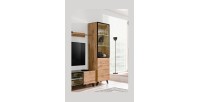 VITRINE - ARGENTIER - VAISSELIER petit modèle TINO + LED. Meuble déco type scandinave, design pour votre salon.