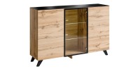Buffet, bahut modèle TINO + LED. Meuble type scandinave. Enfilade design pour votre salon ou salle à manger.