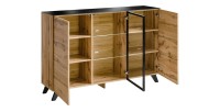Buffet, bahut modèle TINO + LED. Meuble type scandinave. Enfilade design pour votre salon ou salle à manger.