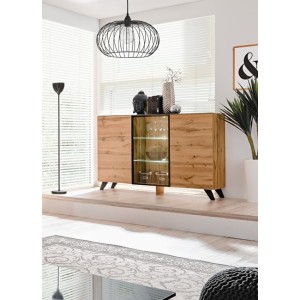 Buffet, bahut modèle TINO + LED. Meuble type scandinave. Enfilade design pour votre salon ou salle à manger.