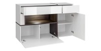 Buffet, bahut modèle CRISS + LED. Enfilade design et moderne pour votre salon ou salle à manger.