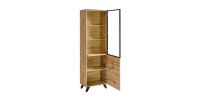 ENSEMBLE MEUBLES DE SALON TINO composé de trois meubles et d'une étagère de style industriel.