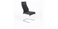 Chaise OLIVIER design en métal et tissu coloris noir - Lot de 4