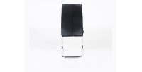Chaise OLIVIER design en métal et tissu coloris noir - Lot de 4