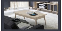 Table basse MALMO coloris sonoma. Produit idéal pour meubler votre salon. Style contemporain.