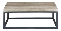 Table basse HAWAÏ plateau en bois clair, pieds en acier. Idéal pour votre salon.
