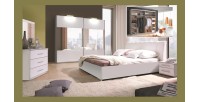 Lot de deux tables de chevet pour chambre à coucher. Collection VERONA. Coloris blanc