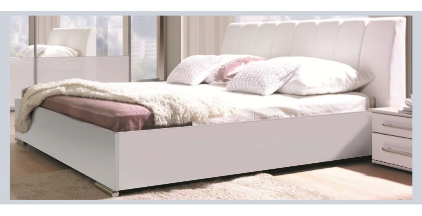 Lot de deux tables de chevet pour chambre à coucher. Collection VERONA. Coloris blanc