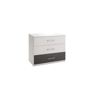 Commode contemporaine pour chambre à coucher RENATO. Coloris blanc.