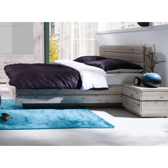 Ensemble RICCARDO pour chambre à coucher. Lit coffre 180 et sommier