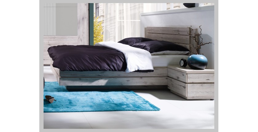 Ensemble RICCARDO pour chambre à coucher. Lit coffre 180 et sommier