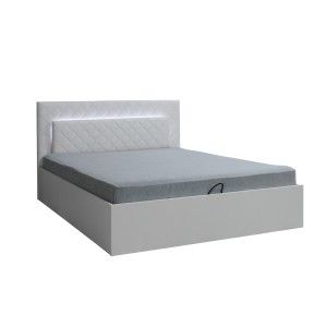Lit PANAREA 160 x 200 cm sommier inclus, idéal pour chambre à coucher. Meuble design