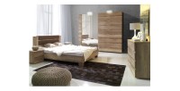 Lit adulte design ROMI 180x200 cm coloris dab canyon. Ideal pour votre chambre à coucher