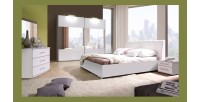 Lit design en simili cuir VERONA. Couchage 140x200. Lit design pour chambre à coucher