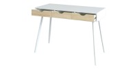 Bureau FLORIDA scandinave 3 tiroirs coloris blanc