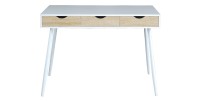 Bureau FLORIDA scandinave 3 tiroirs coloris blanc