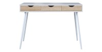 Bureau FLORIDA scandinave 3 tiroirs coloris blanc