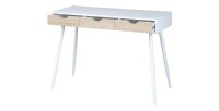 Bureau FLORIDA scandinave 3 tiroirs coloris blanc