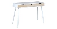Bureau FLORIDA scandinave 3 tiroirs coloris blanc