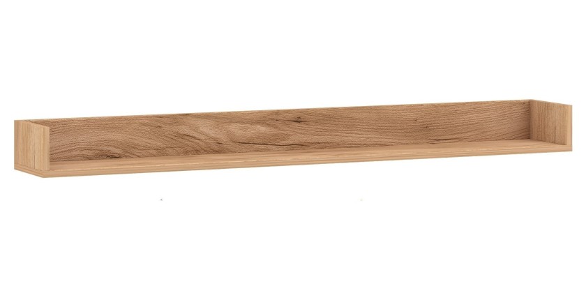 Étagère murale design RULIA, 140 cm, design et moderne, coloris chêne