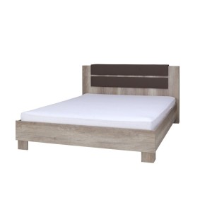 Lit adulte + chevets + sommier ROMI. Couchage 180x200 cm. Ensemble design pour chambre à coucher.