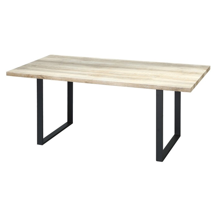Table à manger design rectangulaire HELEN coloris chêne vieilli
