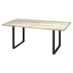 Table à manger design rectangulaire HELEN coloris chêne vieilli