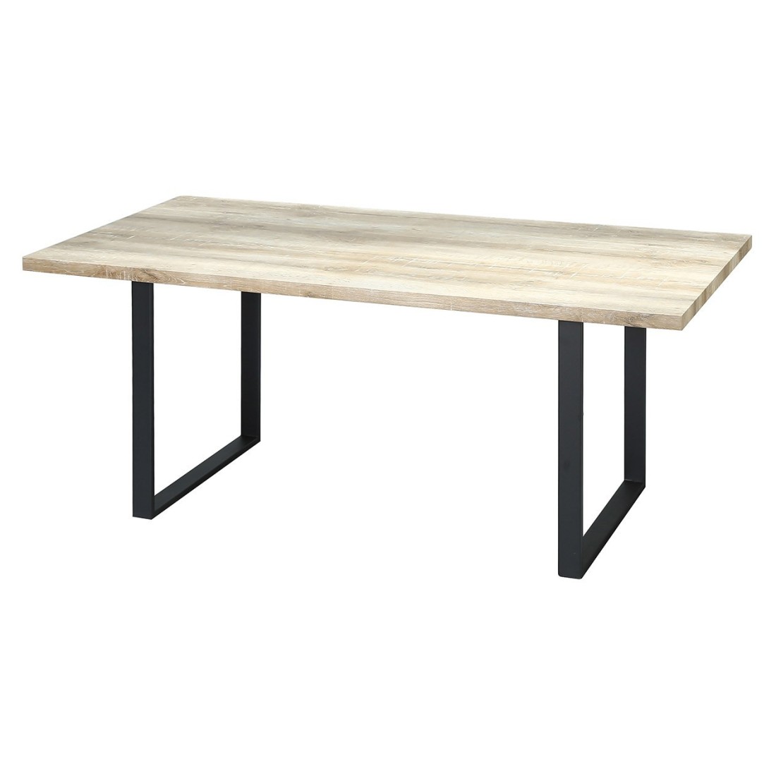 Table à manger design rectangulaire HELEN coloris chêne vieilli