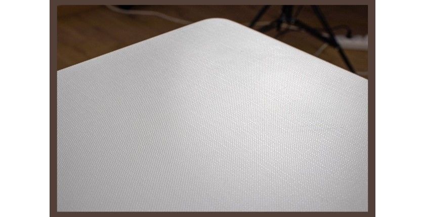 Table 160 x 90 Collection RENNES pieds métal et plateau blanc. Table design.