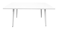 Table 200 x 100 Collection RENNES pieds métal et plateau blanc. Table design.