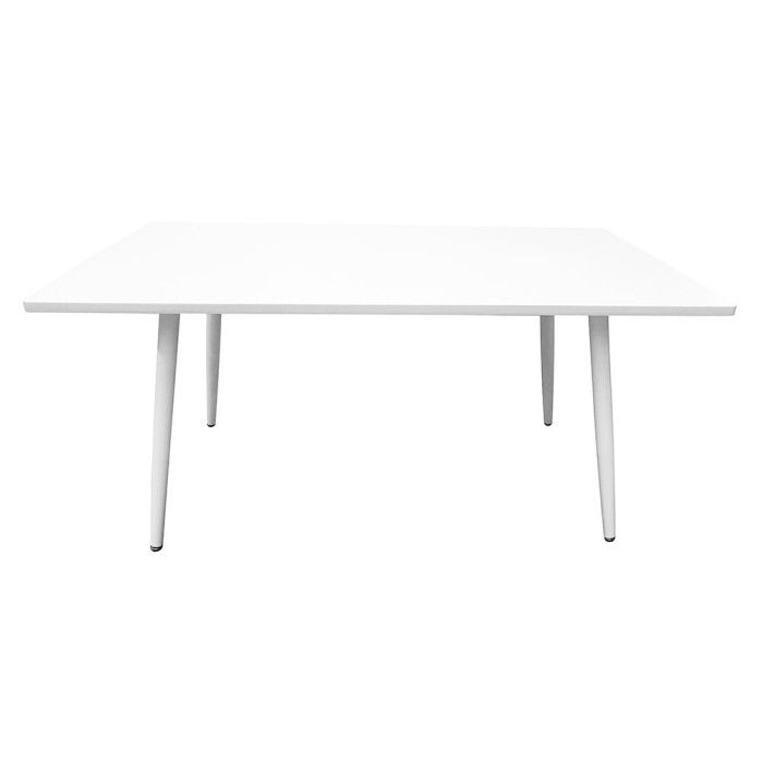 Table 200 x 100 Collection RENNES pieds métal et plateau blanc. Table design.