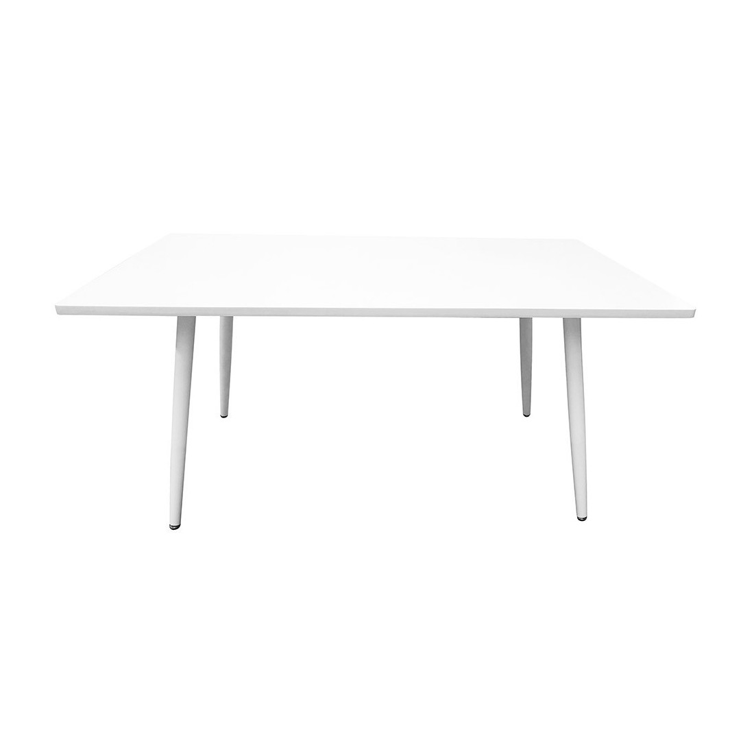 Table 200 x 100 Collection RENNES pieds métal et plateau blanc. Table design.