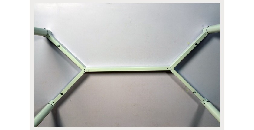 Table 200 x 100 Collection RENNES pieds métal et plateau blanc. Table design.
