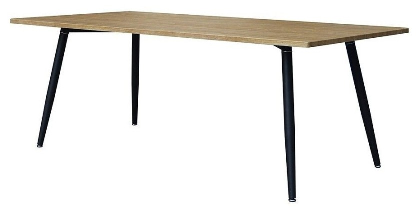 Table 160 x 90 Collection SILVA pieds métal et plateau effet bois. Table design.