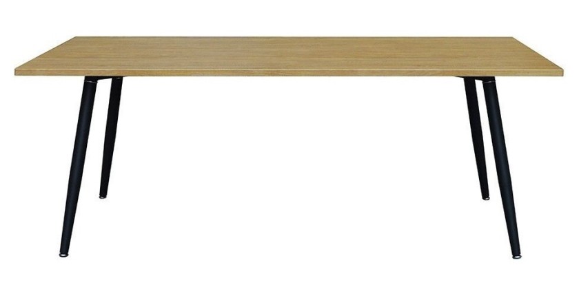Table 160 x 90 Collection SILVA pieds métal et plateau effet bois. Table design.