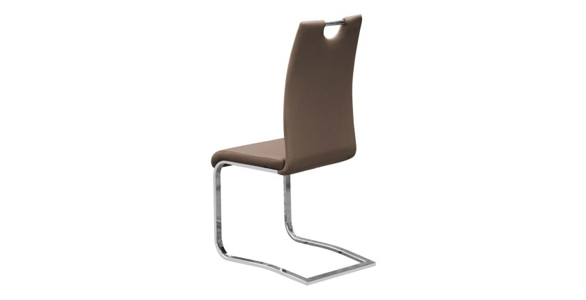 Chaises x2 design SOFI coloris Cappuccino pour votre salle à manger - Lot de 2