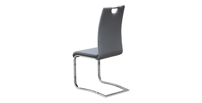 Chaises x2 design SOFI coloris gris pour votre salle à manger - Lot de 2